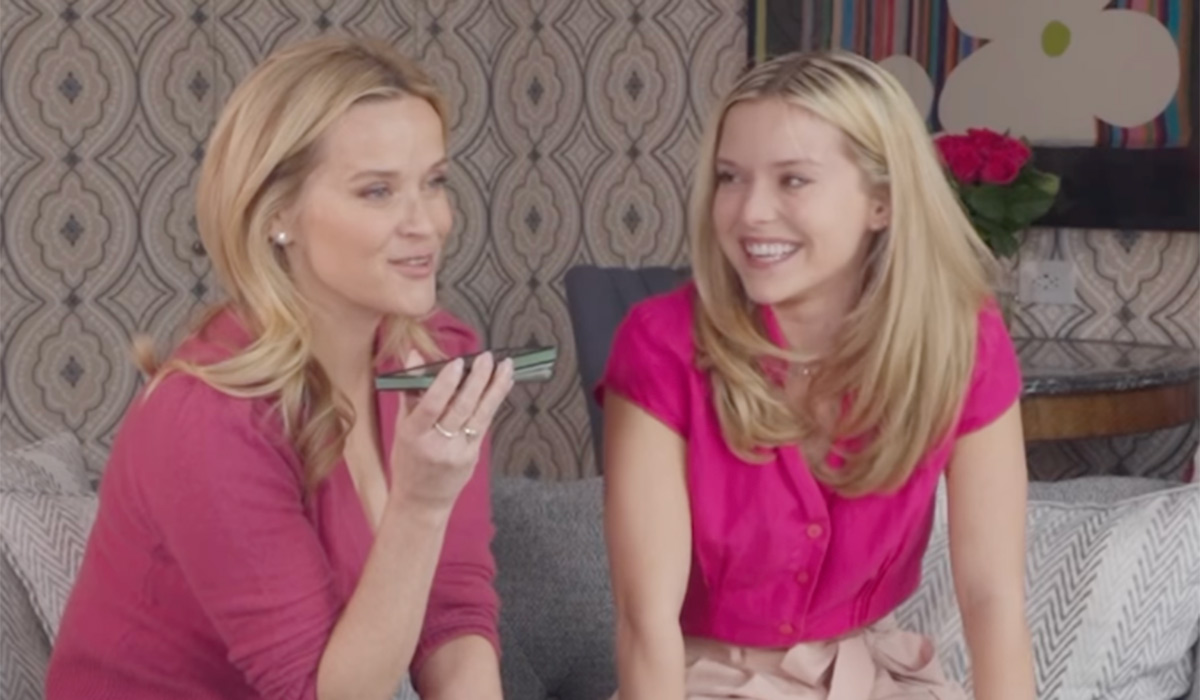 Reese Witherspoon telling Lexi Minetree she's going to play Elle Woods. Pic: Reese Witherspoon / Instagram