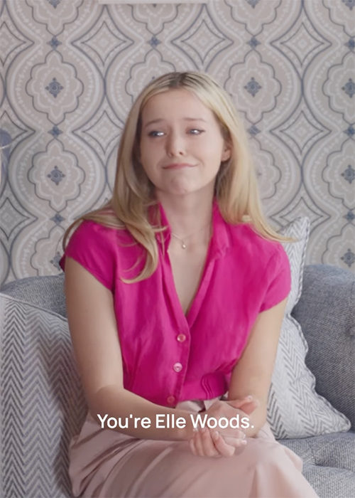 Lexi Minetree with the new Elle Woods. Pic: Reese Witherspoon / Instagram