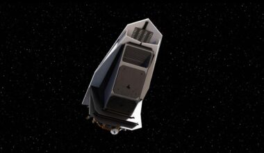 This artist's concept depicts NASA's Near-Earth Object Surveyor (NEO Surveyor) in deep space (Credit : NASA/JPL Caltech)