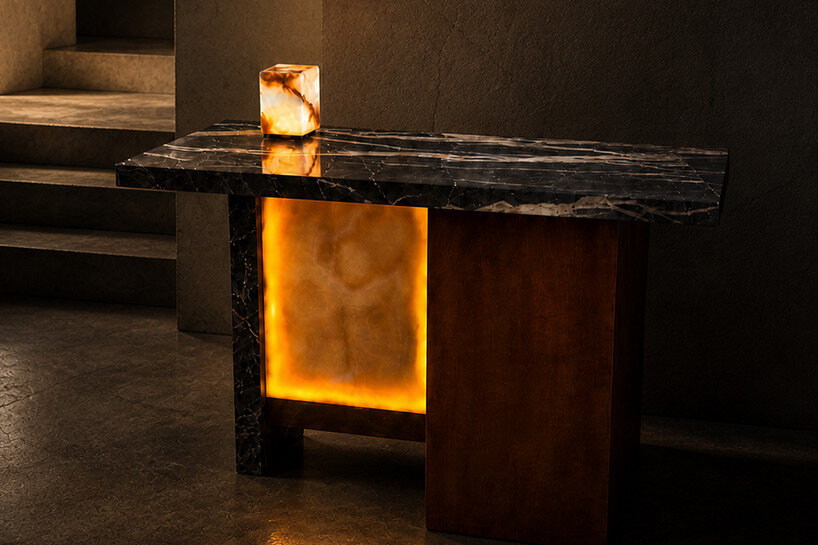 maison aetherion carves translucent minerals into sculptural light objects - 1