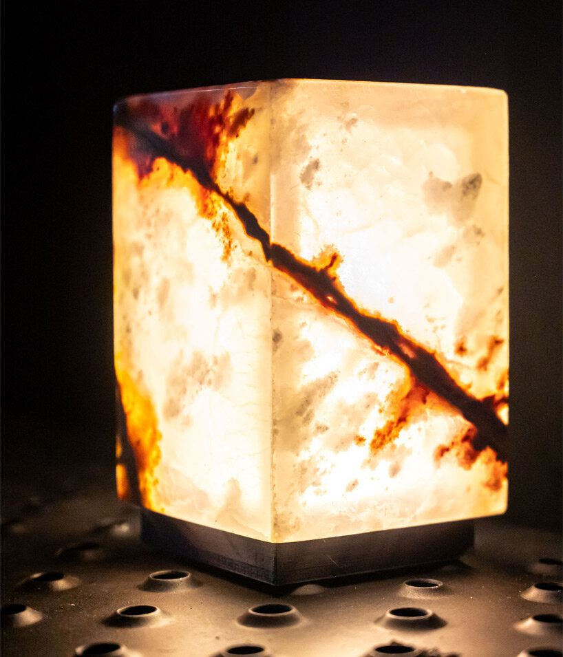 maison aetherion carves translucent minerals into sculptural light objects - 3