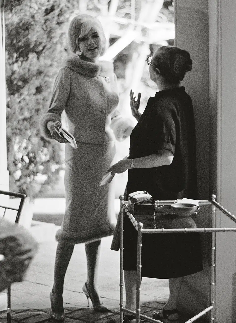 Monroe with acting coach and confidant Paula Strasberg, 1962.