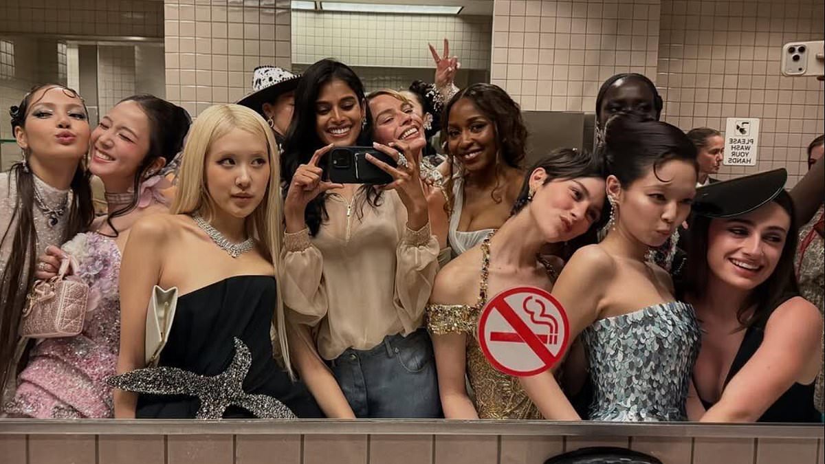 Met Gala bathroom selfie