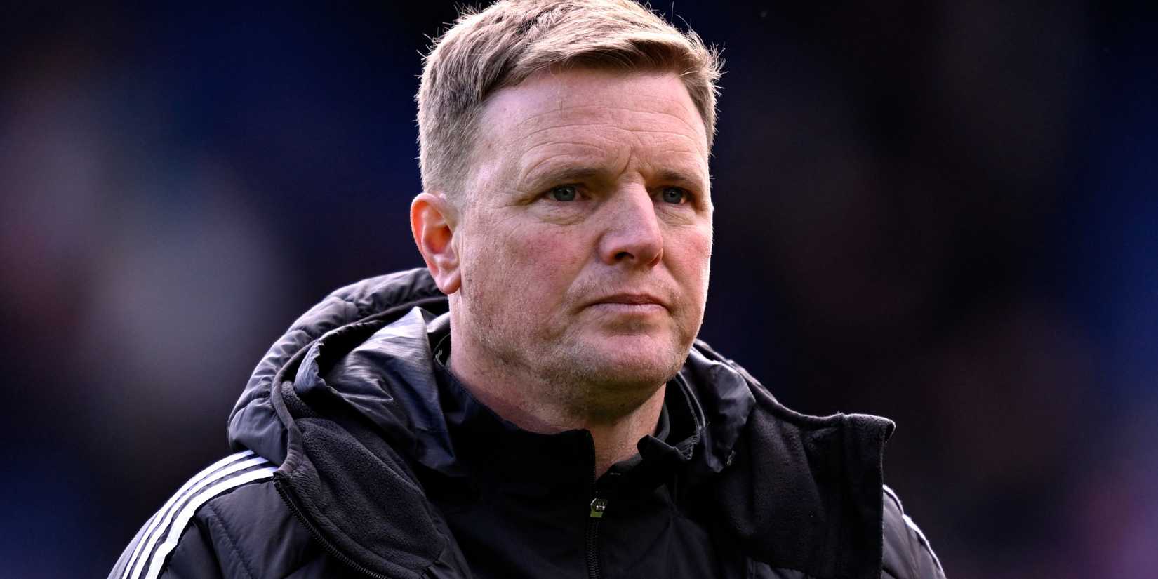 Newcastle United manager Eddie Howe looks on glumly
