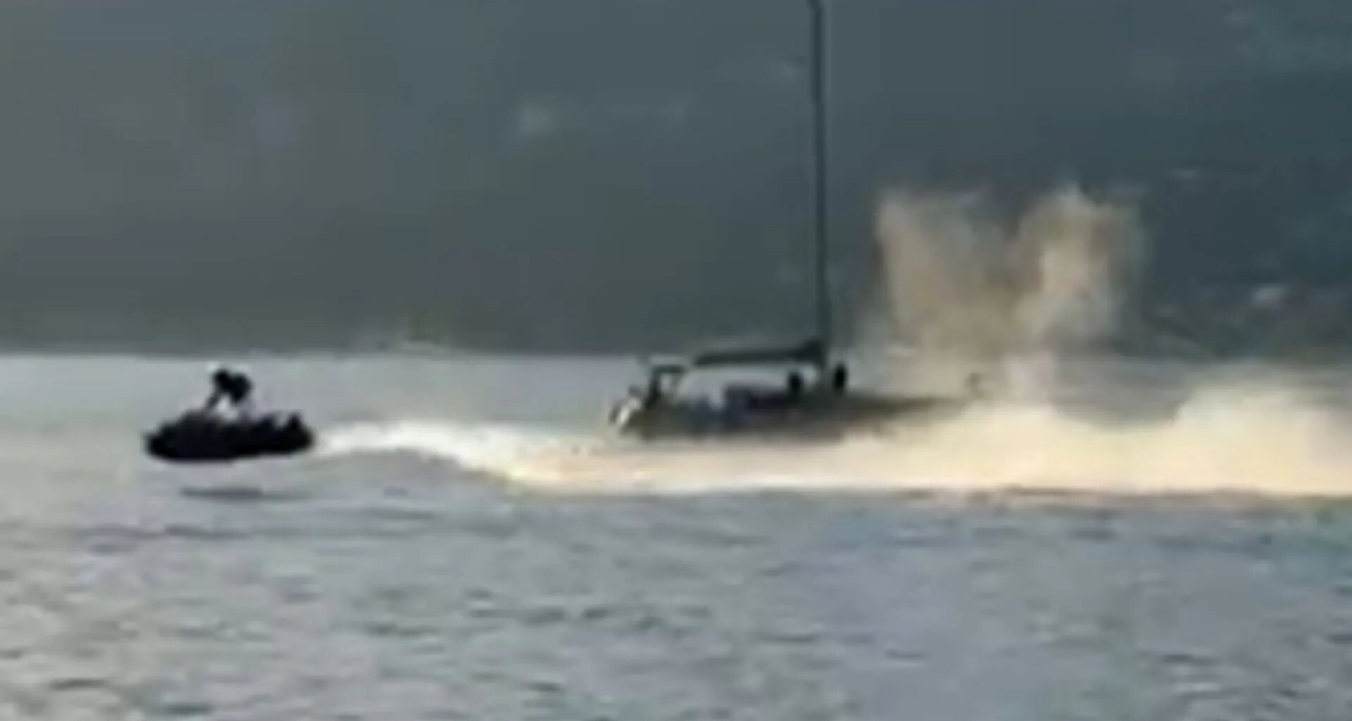 Shocking moment speeding jet ski rider crashes into massive whale off Canada coast as he's left injured