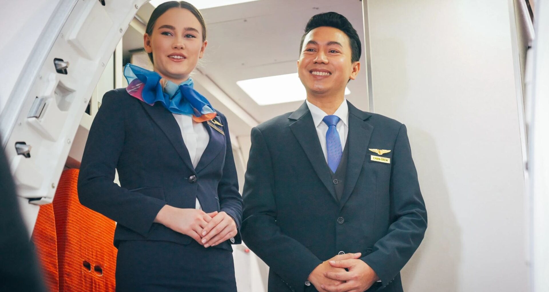 If a flight attendant says three word code instead of goodbye