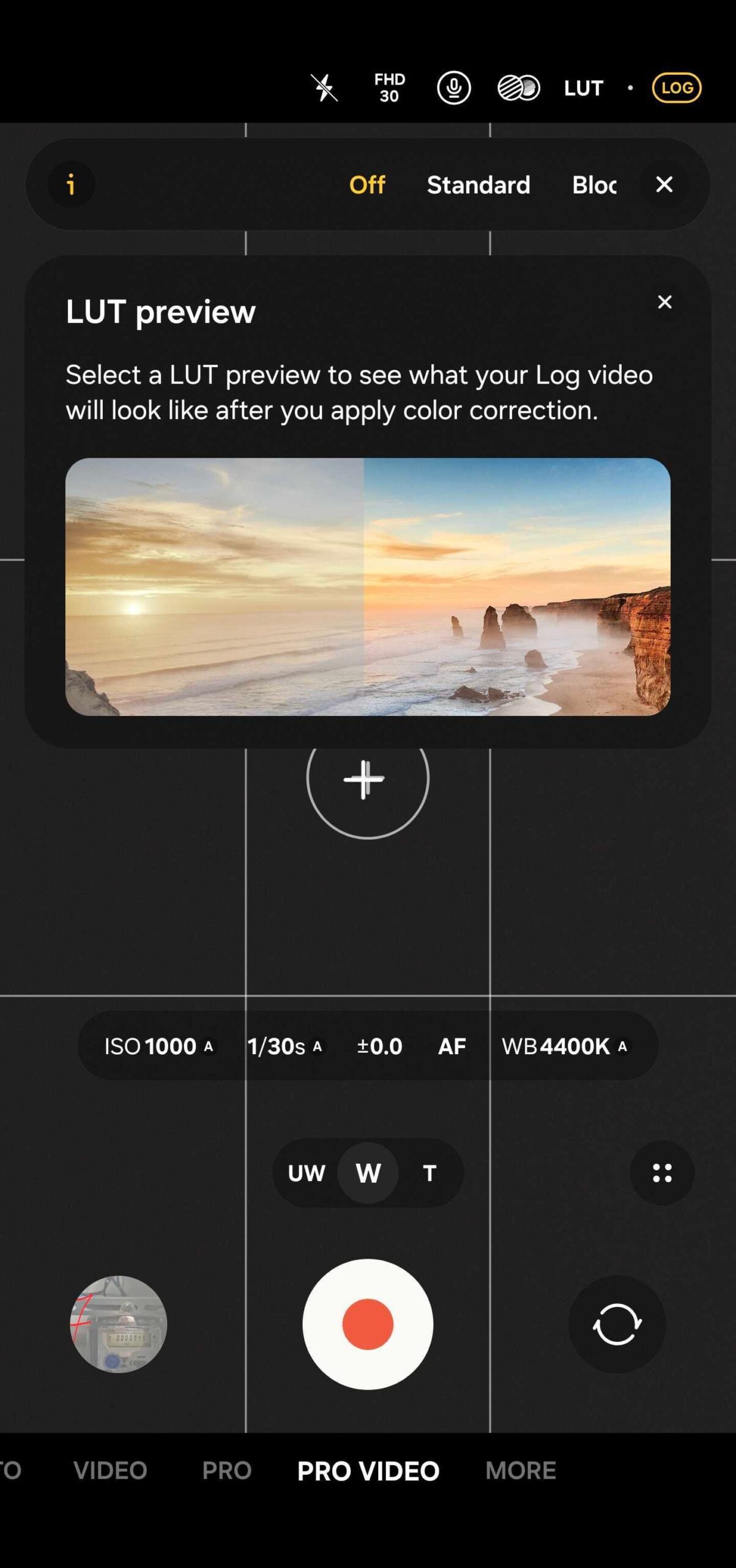 samsung camera lut filters