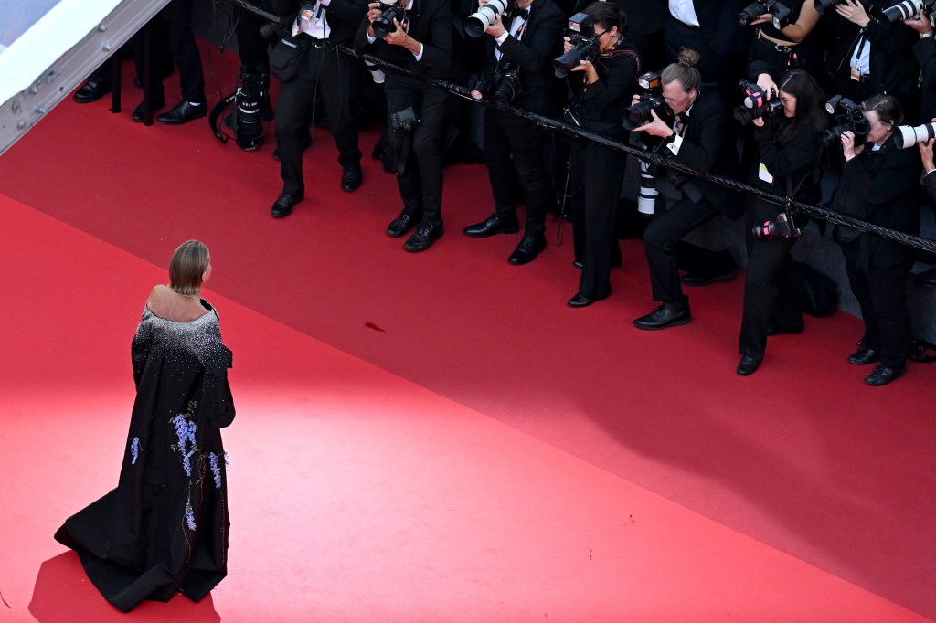 Sharon Stone attends the "Fjord" screening during the 79th annual Cannes Film Festival at Palais des Festivals on May 18, 2026 in Cannes, France.