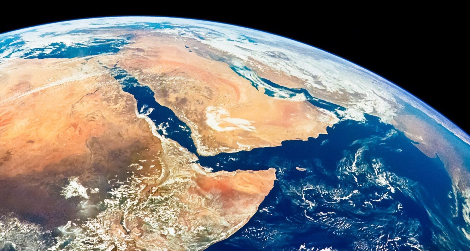 Satellite View of Saudi Arabia and north eastern Africa. Egypt, Sudan, Ethiopia, The Gulf of Suez, the Dead Sea, Gulf of Aden, Persian Gulf and Gulf of Oman. Elements of this image furnished by NASA.