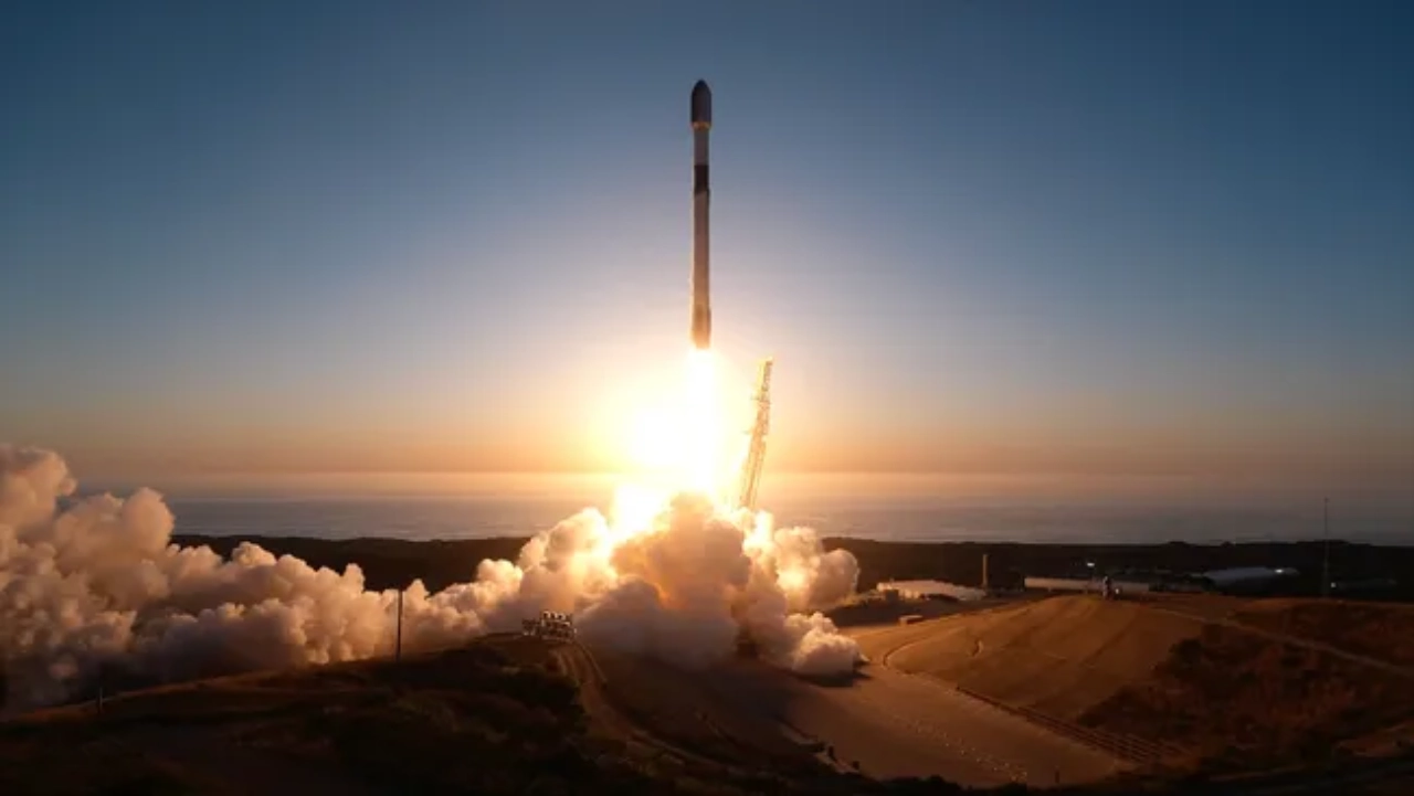 Starlink satellite launch in progress