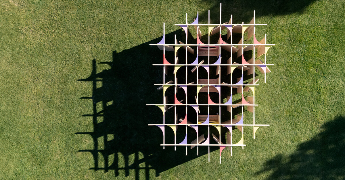 jute fabric walls and shifting pathways form delulu interactive labyrinth