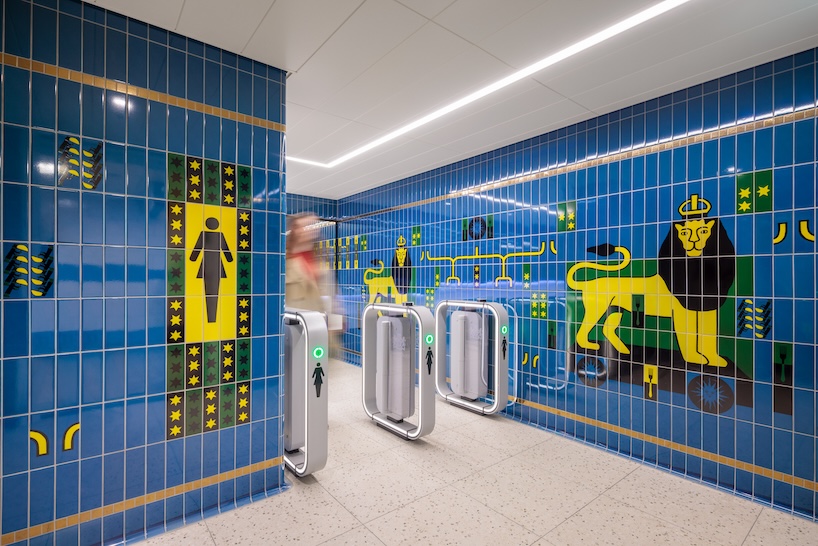 pink columns, blue tiles, and art deco motifs reshape london underground public toilets - 7