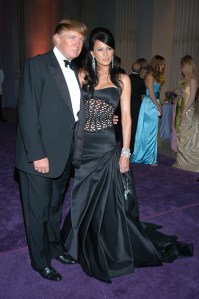 (L-R) Donald Trump and Melania Knauss Trump attend the 'Dangerous Liaisons: Fashion and Furniture in the 18th Century' Costume Institute gala at the Metropolitan Museum.