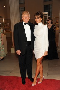 Donald Trump (L) and Melania Trump attend the Metropolitan Museum of Art’s 2012 Costume Institute Gala featuring the debut of “Schiaparelli and Prada: Impossible Conversations.�