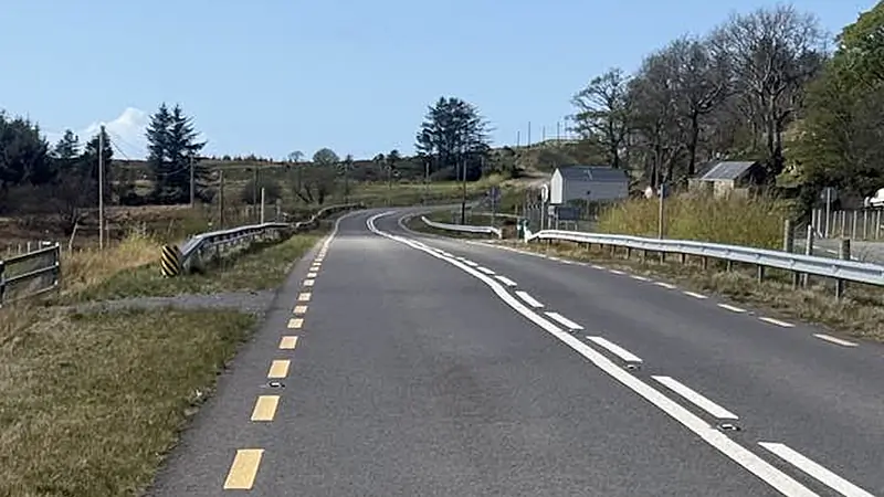 Unfinished path in Glenties forcing children onto road