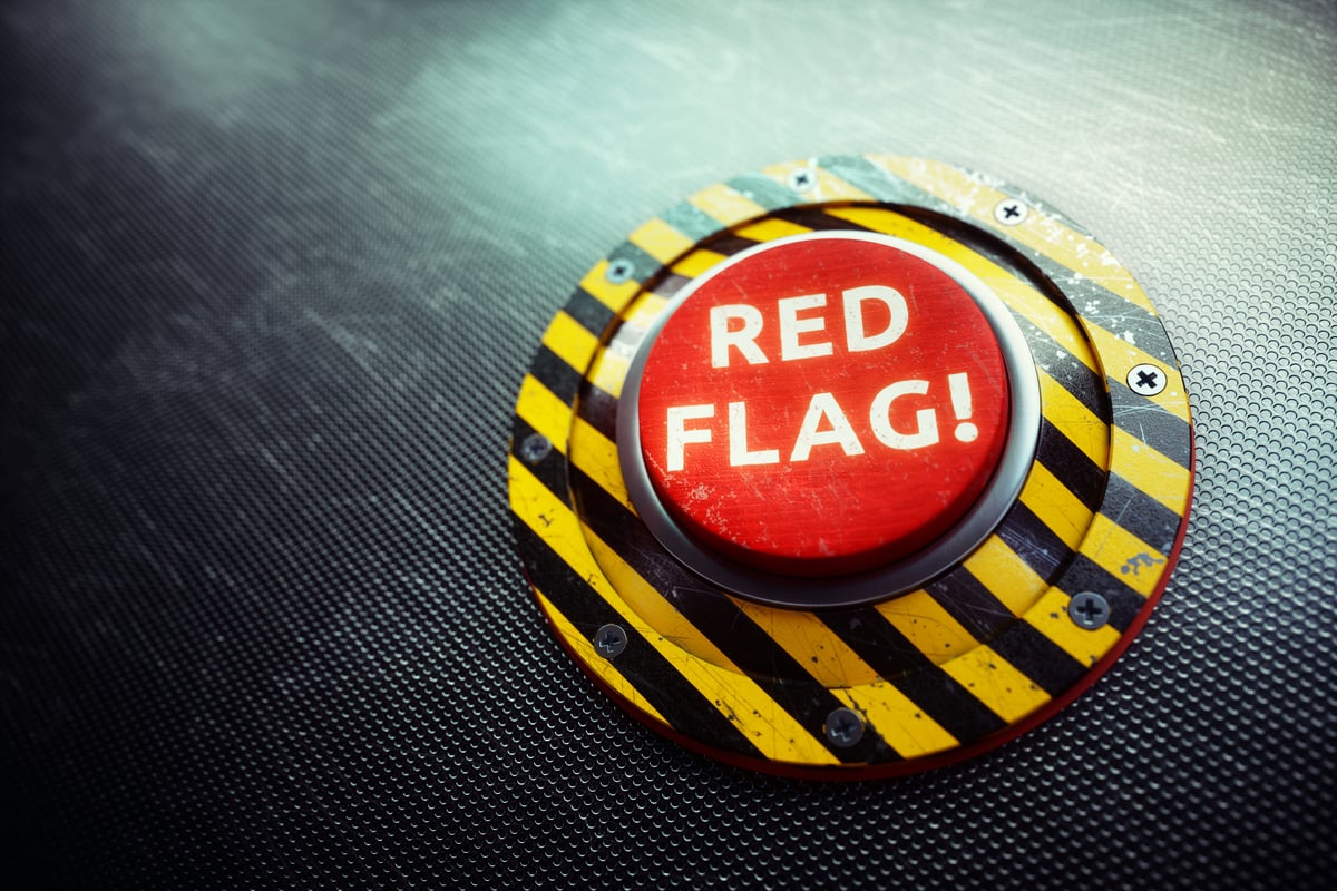 A red button with the text "Red Flag!".