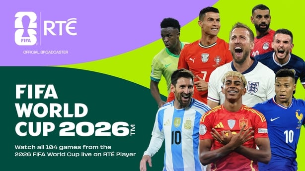 FIFA World Cup 2026 RTE coverage graphic