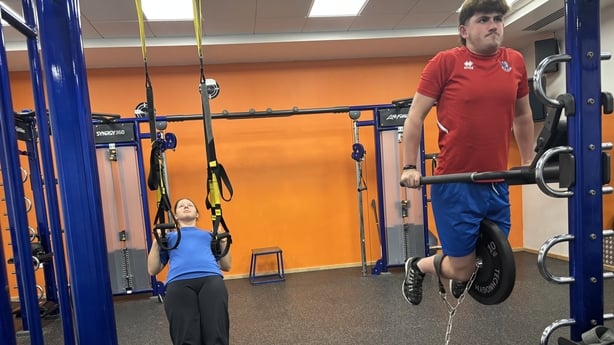 People at the gym in the Kingfisher in Galway