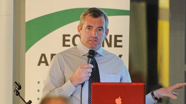 18 October 2011; Barry O�Connor, O�Connor/Swail Stables, speaking during the Horse Sport Ireland Regional Breeders Meeting. Dunraven Arms Hotel, Adare, Co. Limerick. Picture credit: Stephen McCarthy / SPORTSFILE