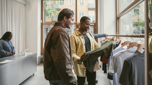 two men shopping
