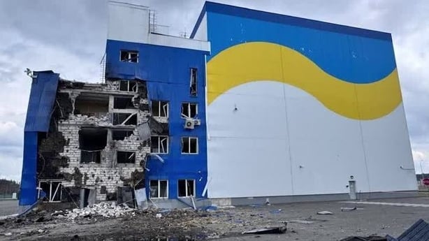 A storage facility for spent nuclear fuel near Ukraine's Chornobyl power plant that was struck by Russia