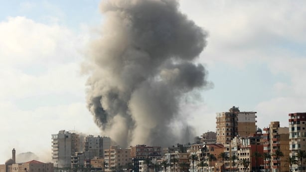 Smoke rises from the site of an Israeli airstrike that targeted a neighborhood in the southern Lebanese coastal city of Tyre on June 7, 2026. Israel and Hezbollah regularly exchange fire but the south of the capital -- including districts seen as bastions of the Iran-backed group -- has been relativ