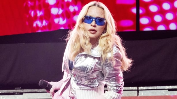 Madonna performs during a surprise concert in Times Square on 4 June, 2026 in New York City. (Photo by Santiago Felipe/GC Images)
