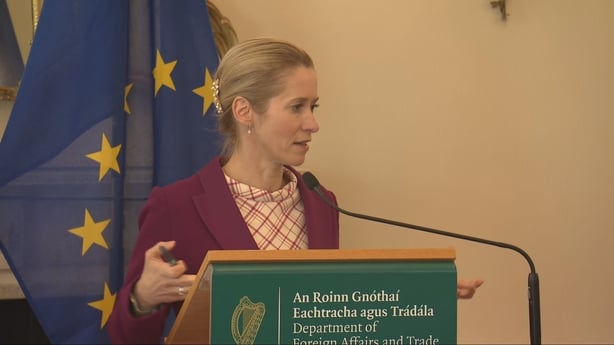 Kaja Kallas speaking in Dublin