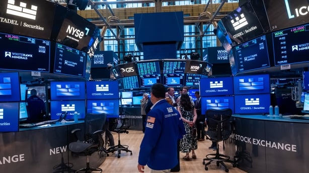 NEW YORK, NEW YORK - JUNE 11: Traders work on the floor of the New York Stock Exchange (NYSE) the day after the Dow fell nearly 1,000 points as the conflict in Iran continues on June 11, 2026 in New York City. Markets were up over 200 points in morning trading. (Photo by Spencer Platt/Getty Images)