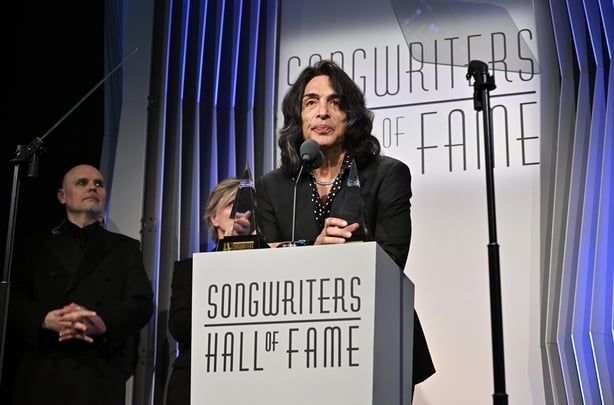 NEW YORK, NEW YORK - JUNE 11: Paul Stanley speaks onstage during the 2026 Songwriters Hall Of Fame Induction Ceremony at The New York Marriott Marquis on June 11, 2026 in New York City. (Photo by L. Busacca/Getty Images for Songwriters Hall Of Fame)