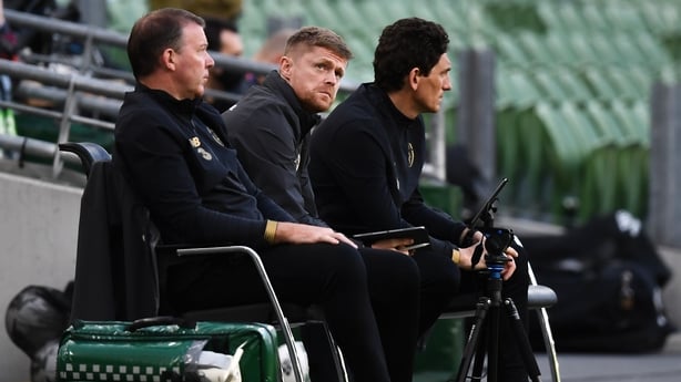 Damien Duff and Keith Andrews during their time in the Republic of Ireland coaching team in 2020