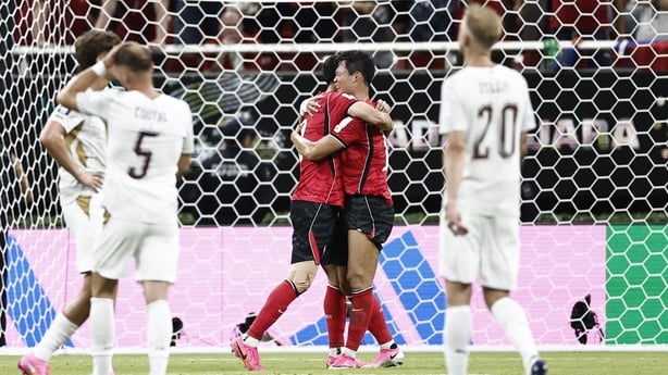 South Korea's players celebrate