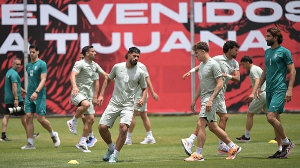 Iran's players take part in a training session
