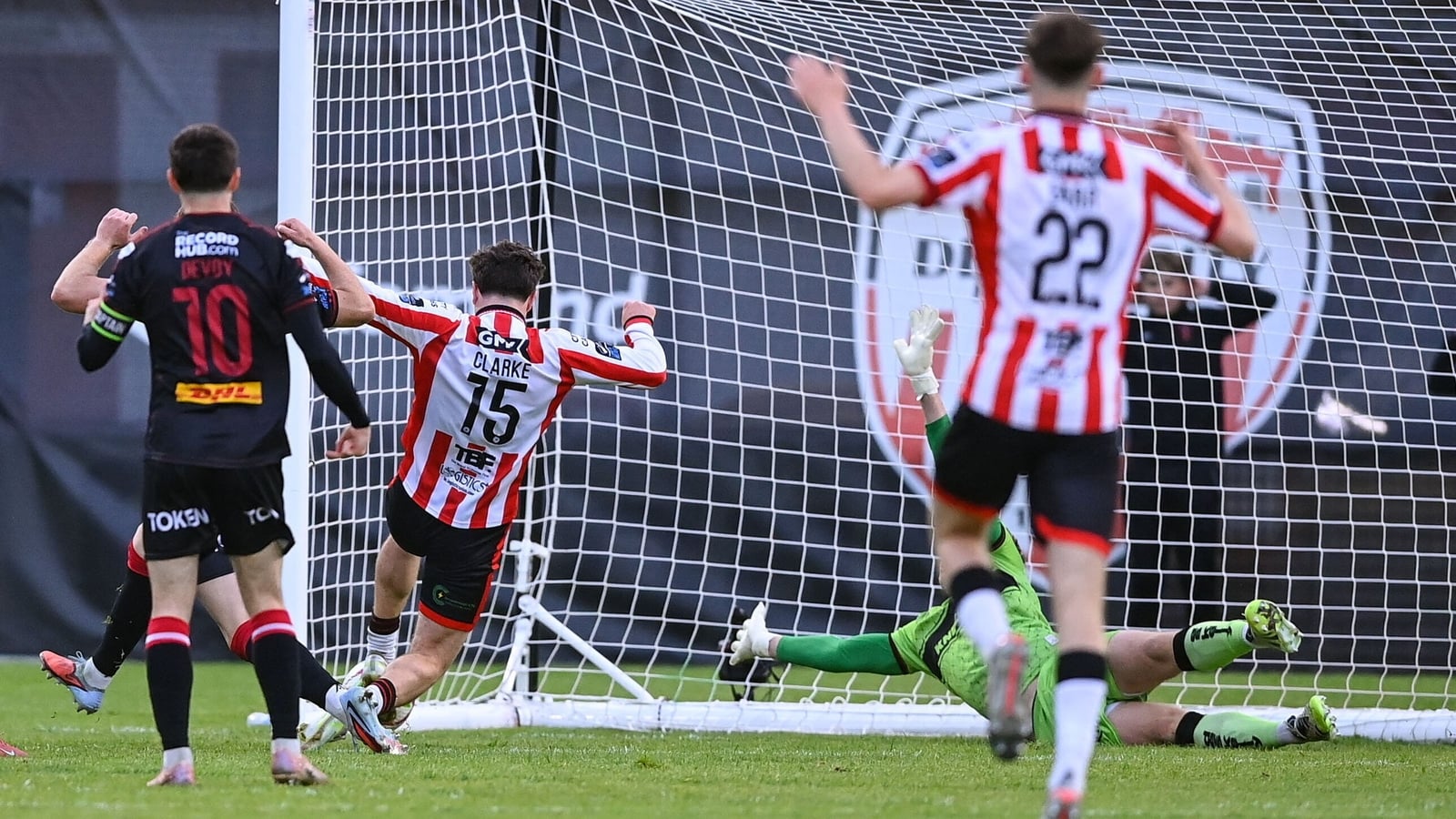 Clarke haunts old club as Derry smash Bohs in Celtic Park