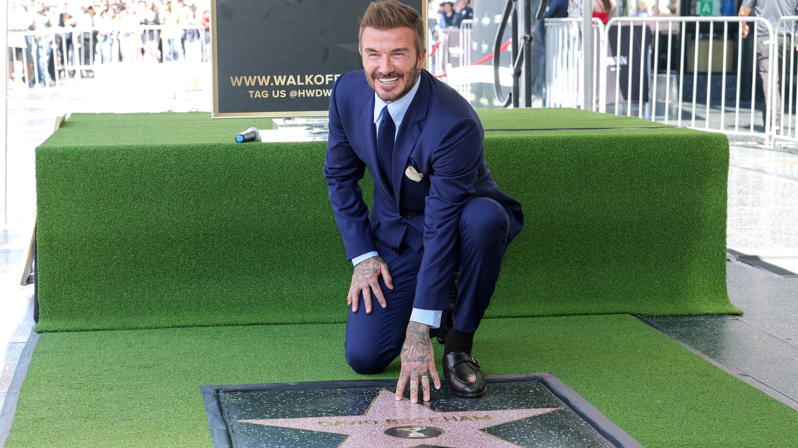 David Beckham receives Hollywood Walk of Fame star