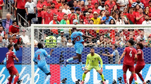 Yoane Wissa scores for DR Congo against Portugal - 2026 World Cup