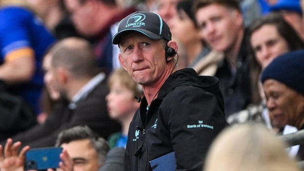 19 June 2026; Leinster head coach Leo Cullen during the United Rugby Championship grand final match between Leinster and Vodacom Bulls at Croke Park in Dublin. Photo by Seb Daly/Sportsfile