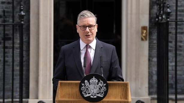 Prime Minister Keir Starmer makes a speech in Downing Street, London, as he said he will resign as leader of the Labour Party