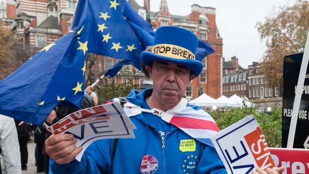 Pro-EU supporter tears 'Vote Leave'