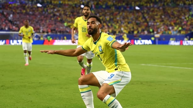 Matheus Cunha of Brazil after scoring against Scotland - 2026 World Cup