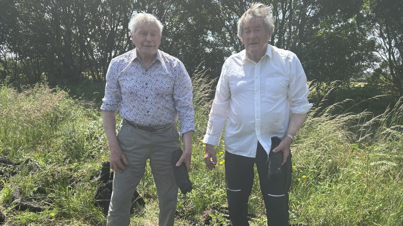 Galway brothers, 80s, turning turf while the sun shines