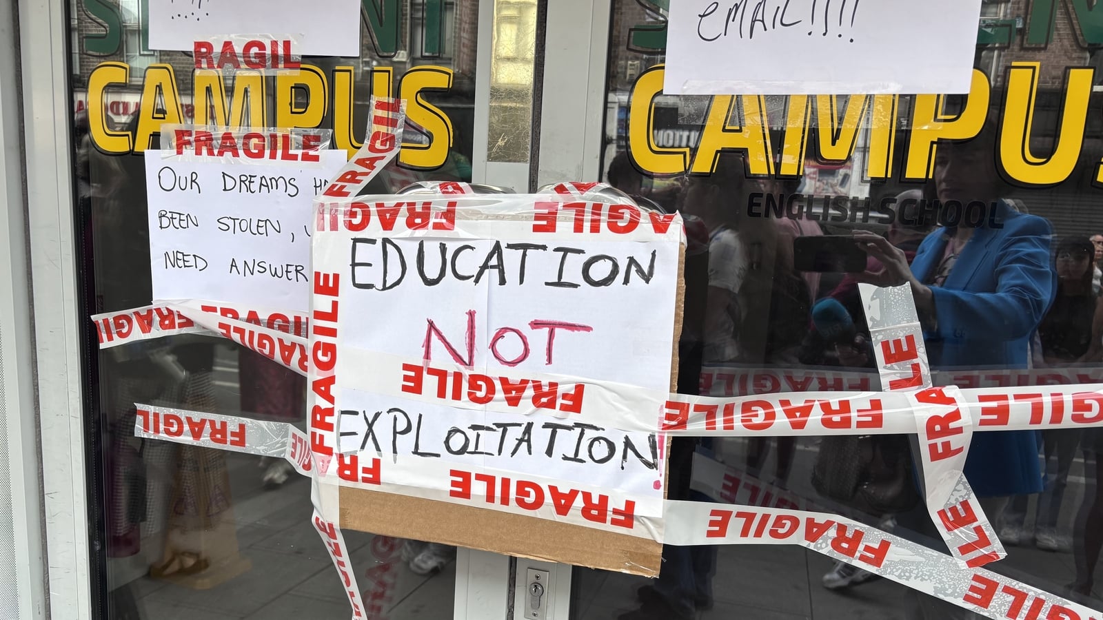 Protest over closure of Limerick English language school