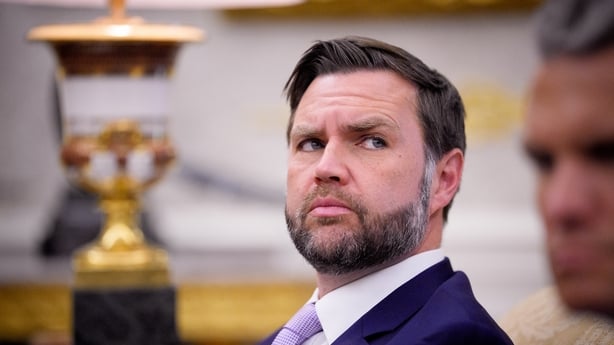 WASHINGTON, DC - JUNE 24: Vice President J.D. Vance attends a meeting with NATO Secretary-General Mark Rutte and U.S. President Donald Trump in the Oval Office of the White House on June 24, 2026 in Washington, DC. Secretary-General Mark Rutte is meeting with the President before the annual NATO sum