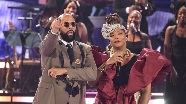 Common and Queen Latifah perform onstage at the BET Awards 2026