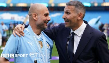 Pep Guardiola and Khaldoon Al Mubarak