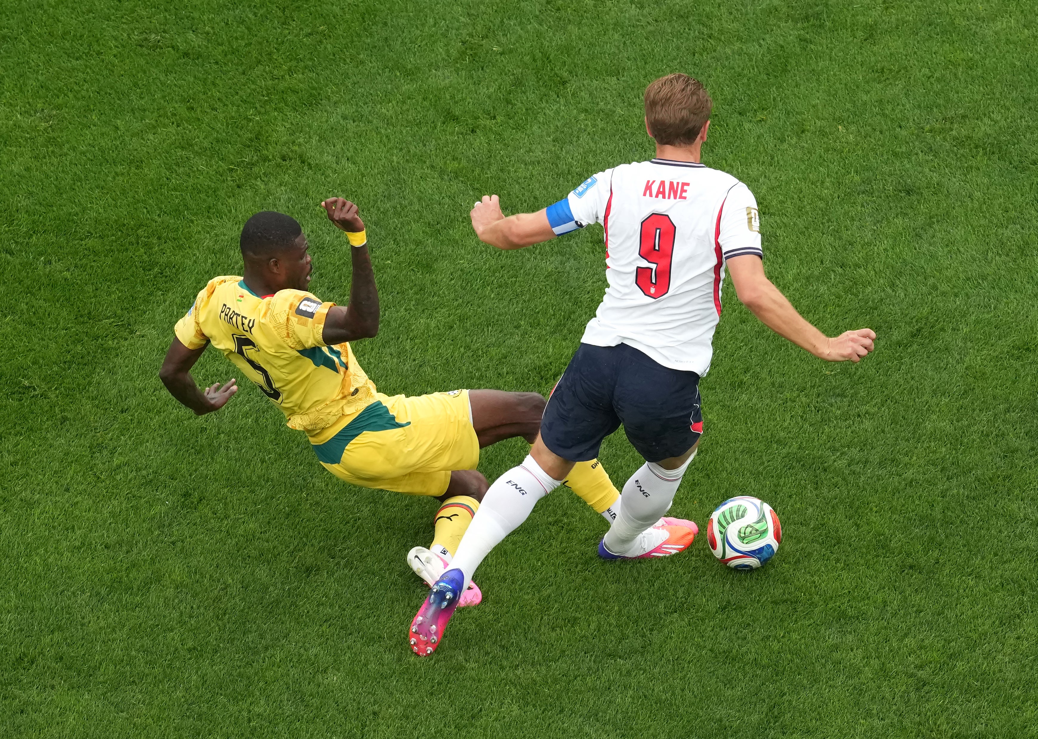 Thomas Partey up against England on Tuesday