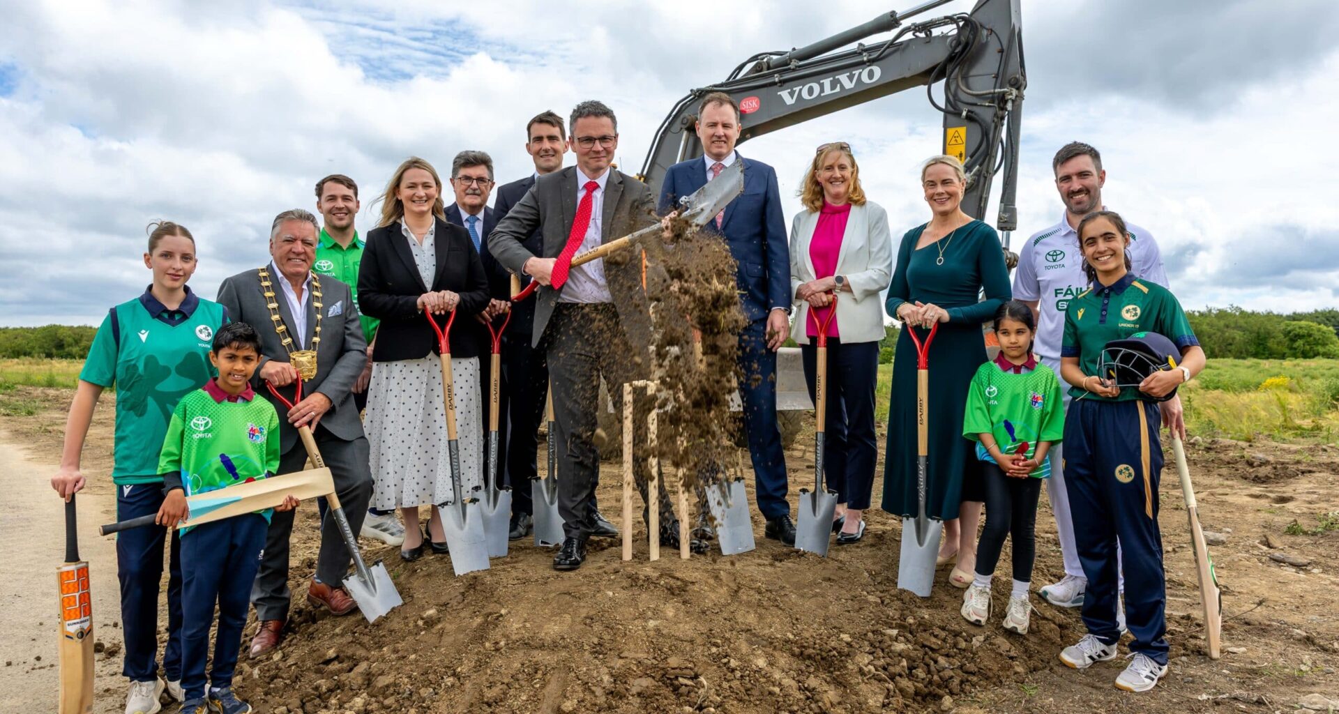 Sod turning at stadium