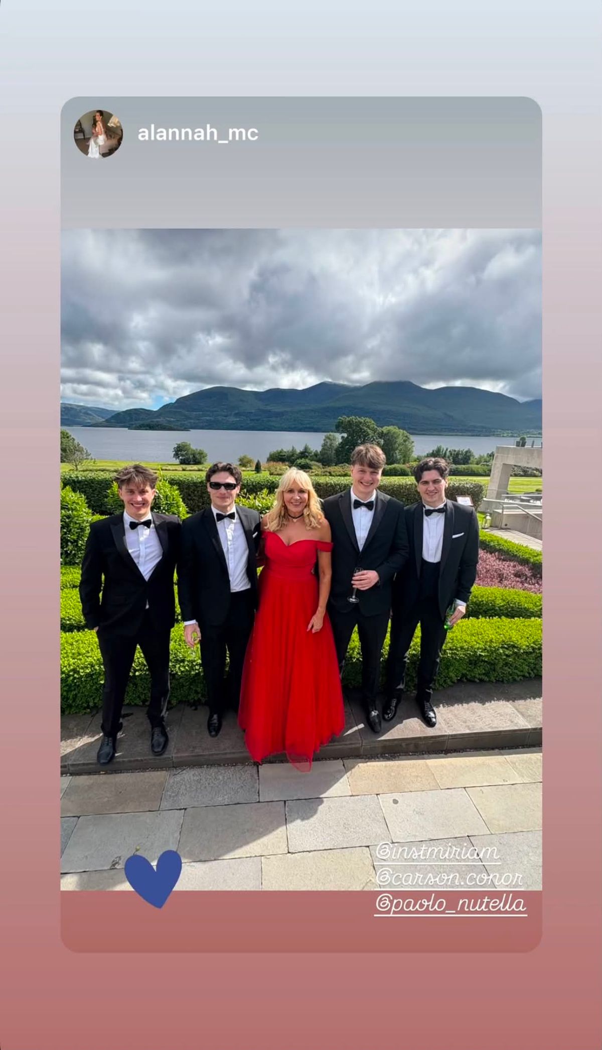 The wedding was at the 5-star Europe Hotel and Resort in Killarney, County Kerry