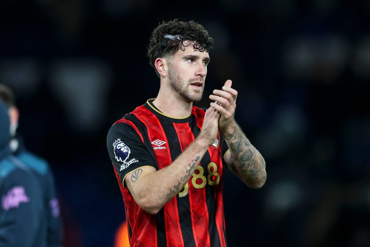 Marcos Senesi of Bournemouth after his sides 2-2 draw during the Premier League match between Chelsea and Bournemouth at Stamford Bridge