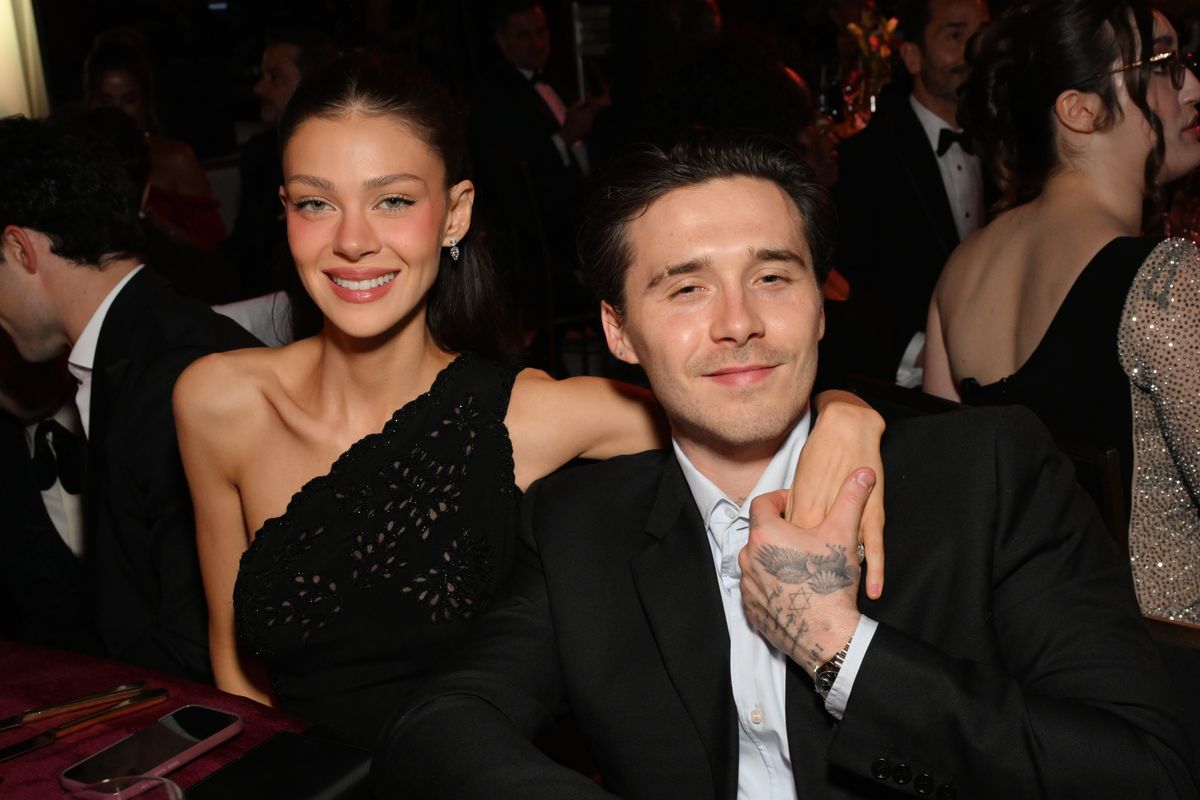 Nicola Peltz Beckham and Brooklyn Peltz Beckham attend Elton John AIDS Foundation's 34th Annual Academy Awards Viewing Party on March 15, 2026, in West Hollywood, California.